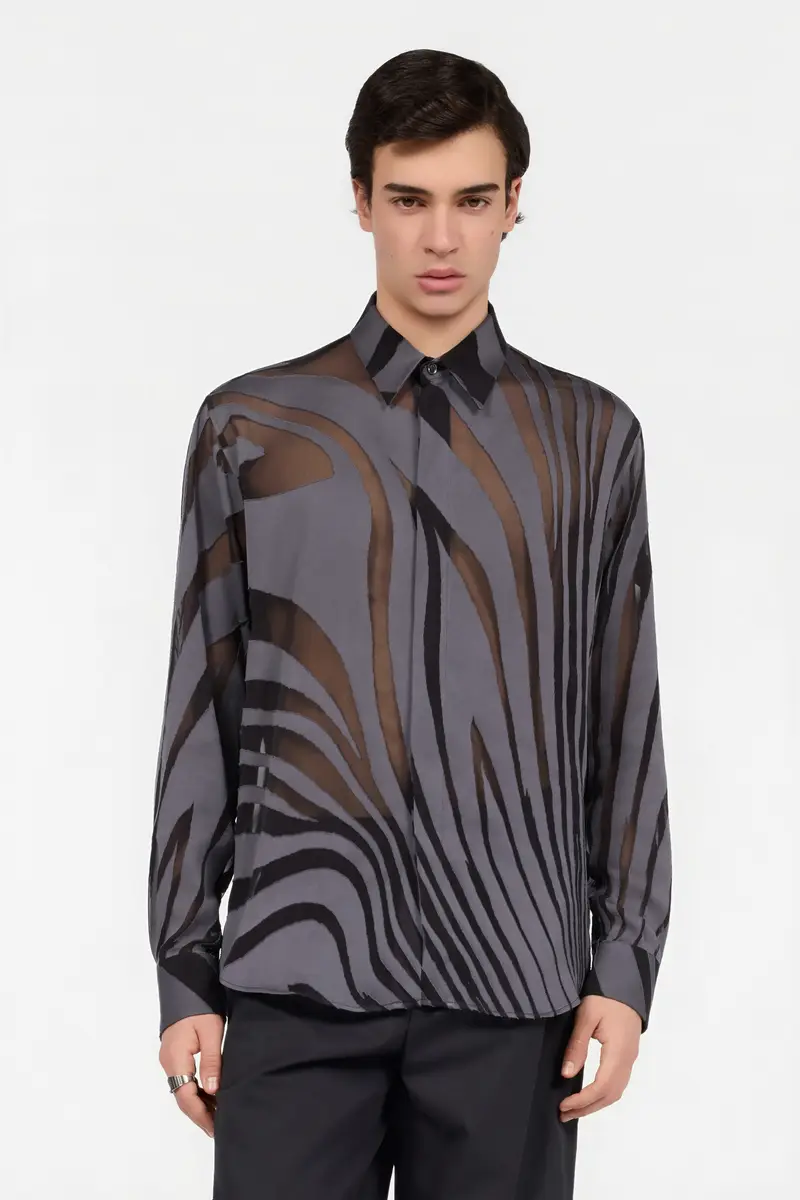 Roberto Cavalli Shirt With Ray Devoré Print | Thumbnail 2
