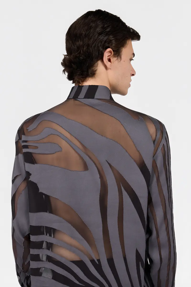 Roberto Cavalli Shirt With Ray Devoré Print | Thumbnail 5