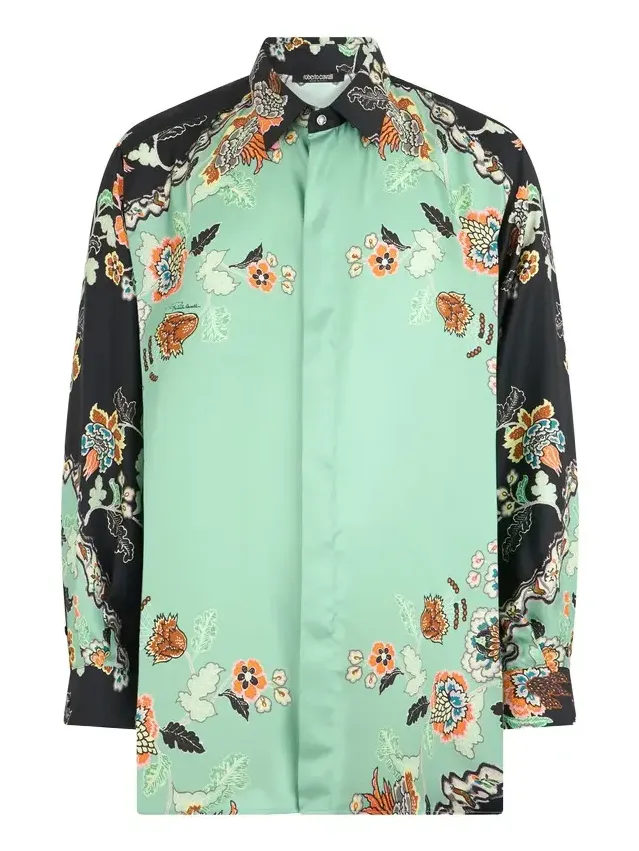 Roberto Cavalli Kimono Print Shirt