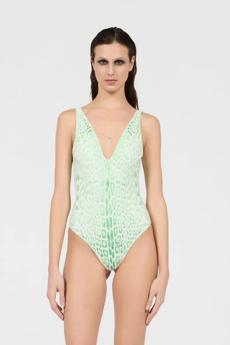 Roberto Cavalli Jaguar Mint One-Piece Swimsuit | Thumbnail 2