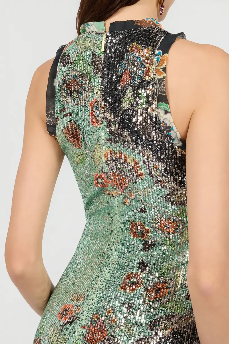 Roberto Cavalli Kimono Print Sequined Mini Dress | Thumbnail 5 Roberto Cavalli Kimono Print Sequined Mini Dress | Thumbnail 5