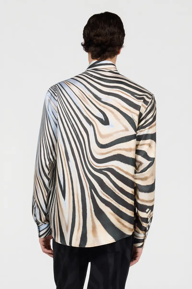 Roberto Cavalli Silk Shirt With Zebra Print | Thumbnail 3 Roberto Cavalli Silk Shirt With Zebra Print | Thumbnail 3