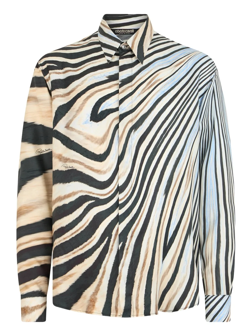 Roberto Cavalli Silk Shirt With Zebra Print