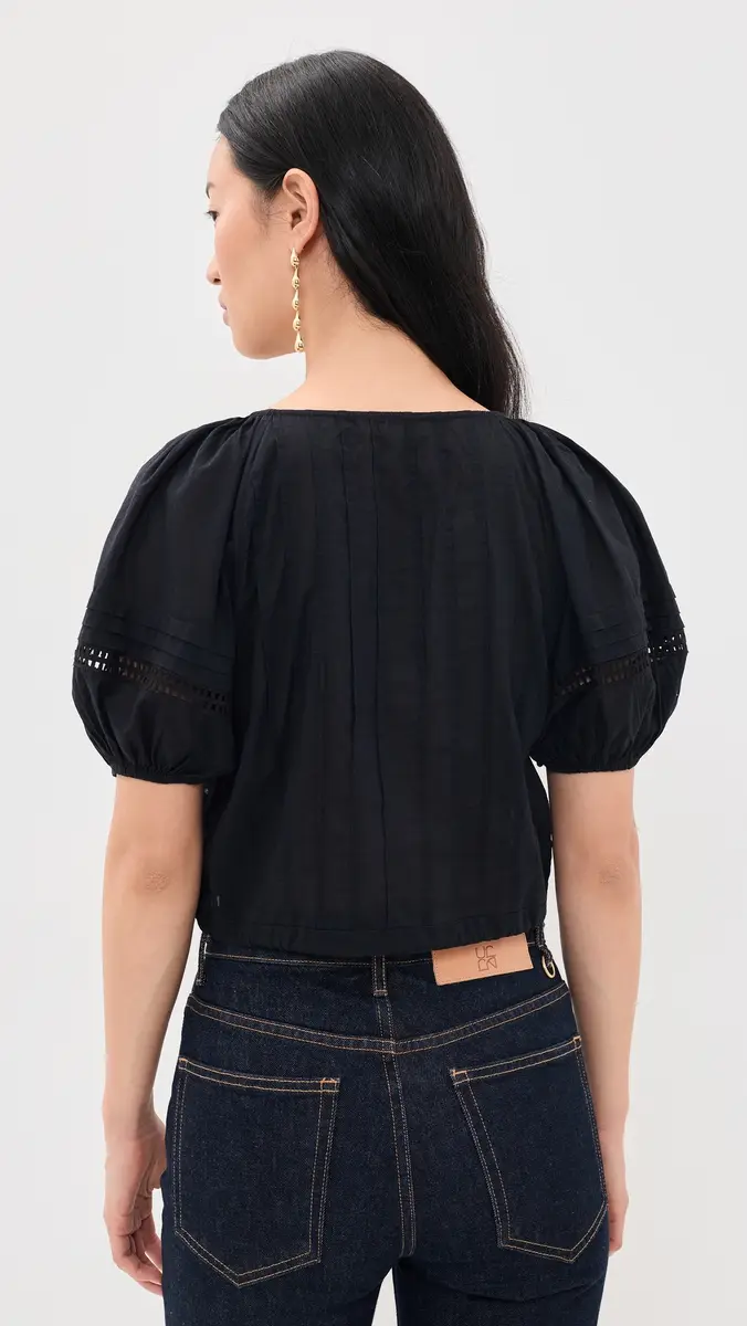 Ulla Johnson Clara Short Sleeve Cotton Top | Thumbnail 3 Ulla Johnson Clara Short Sleeve Cotton Top | Thumbnail 3