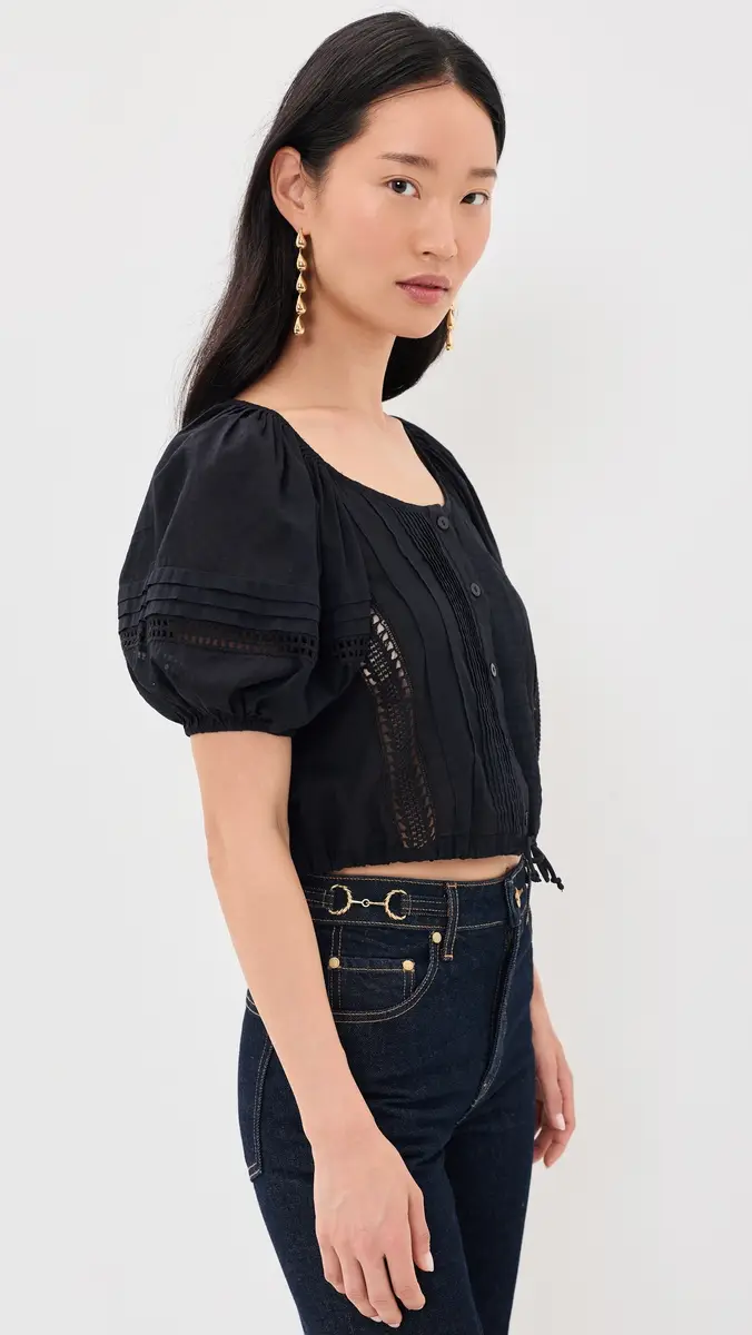 Ulla Johnson Clara Short Sleeve Cotton Top | Thumbnail 4 Ulla Johnson Clara Short Sleeve Cotton Top | Thumbnail 4