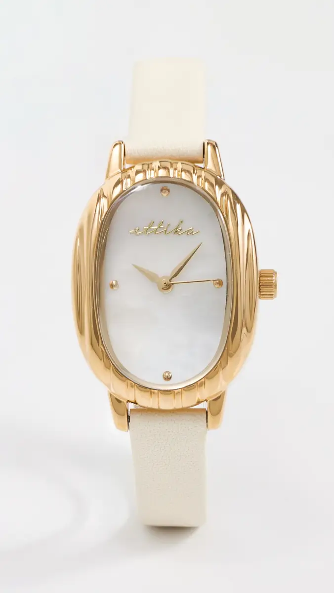 Ettika Timeless Texture Leather Watch | Thumbnail 2 Ettika Timeless Texture Leather Watch | Thumbnail 2