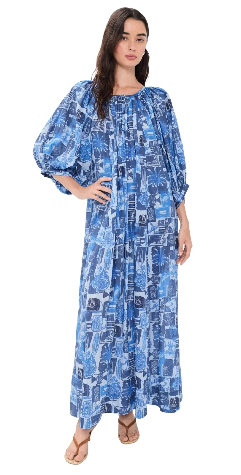 Shirred Maxi Dress