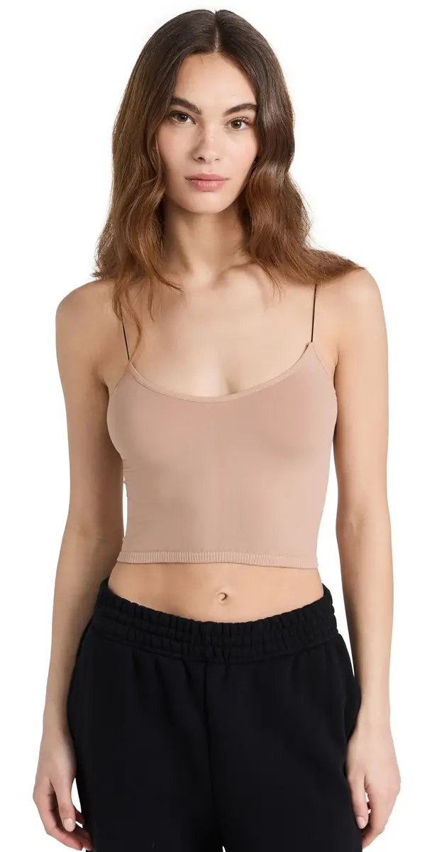 Free People Skinny Strap Seamless Brami Almond | Image 1 Free People Skinny Strap Seamless Brami Almond | Image 1