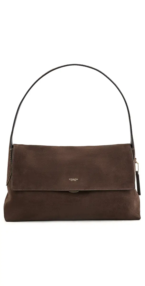 Coach Suede Chelsea Shoulder Bag 36 Dark Chocolate One Size | Image 1 Coach Suede Chelsea Shoulder Bag 36 Dark Chocolate One Size | Image 1