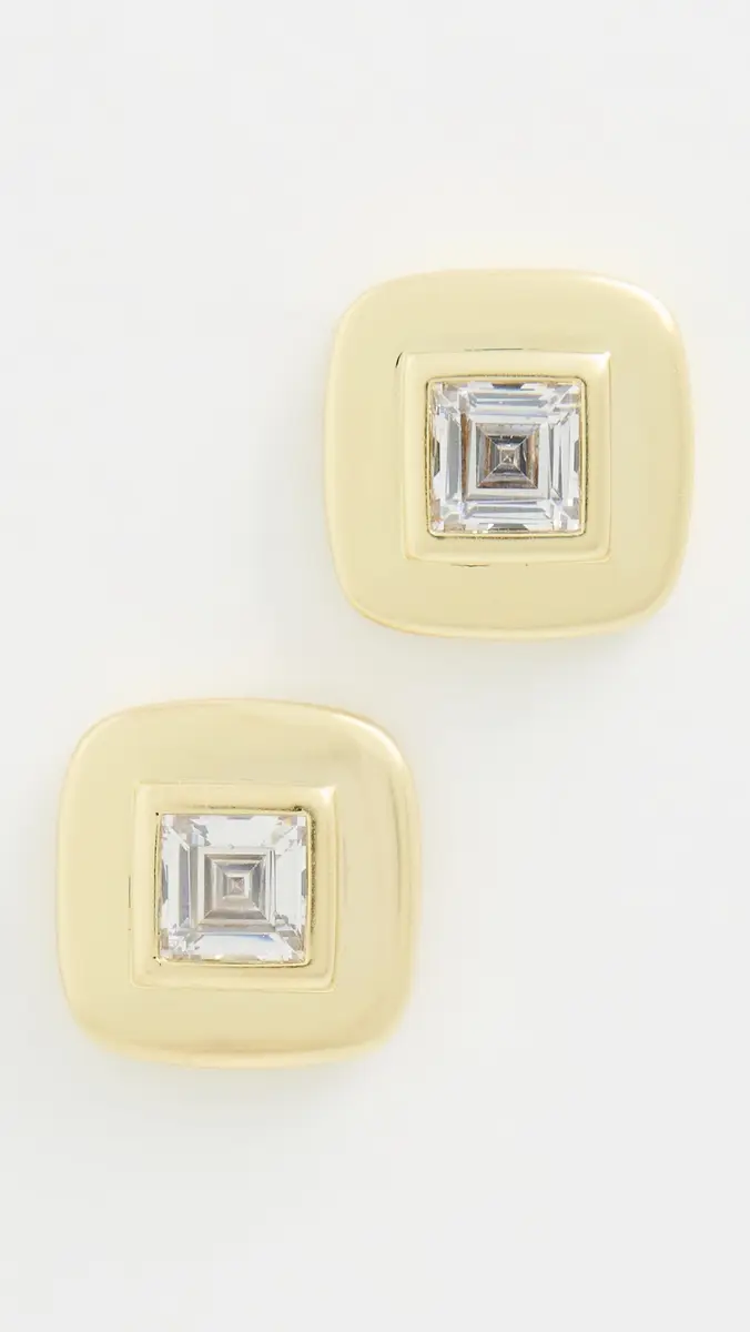 Shashi Reagan Square Studs | Thumbnail 2