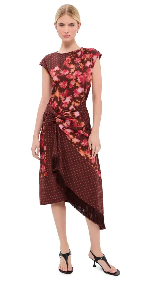 3.1 Phillip Lim Desert Flower Twist Dress Rust ulti | Image 1 3.1 Phillip Lim Desert Flower Twist Dress Rust ulti | Image 1