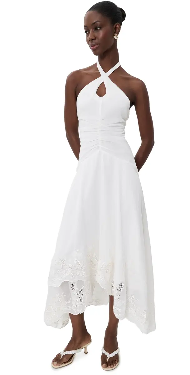 AMUR Romee Embroidered Maxi Dress Seed Pearl | Image 1 AMUR Romee Embroidered Maxi Dress Seed Pearl | Image 1