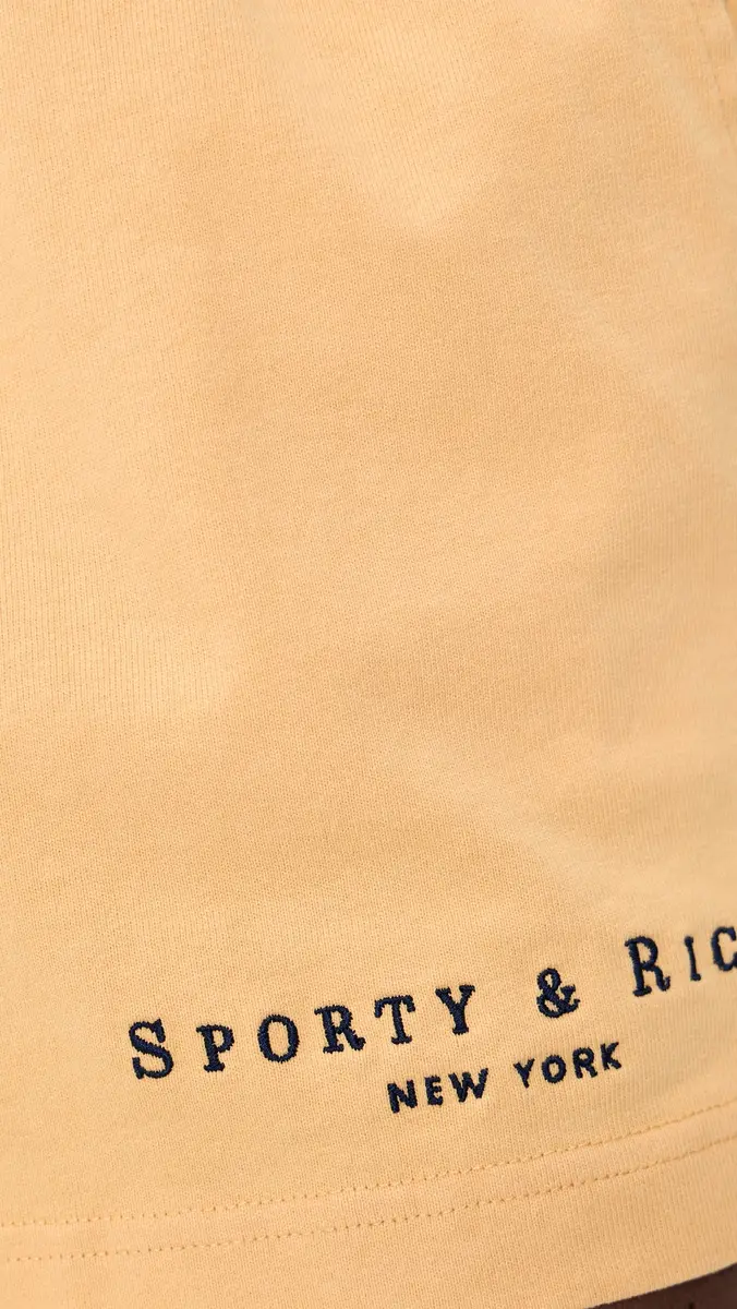 Sporty & Rich Title Embroidered Disco Shorts | Thumbnail 6