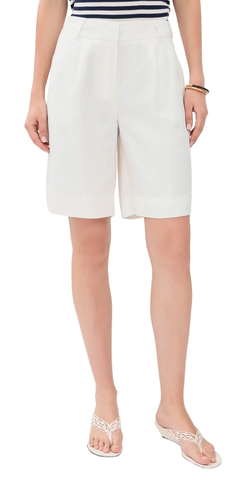 Linen Tencel Blend Bermuda Trousers