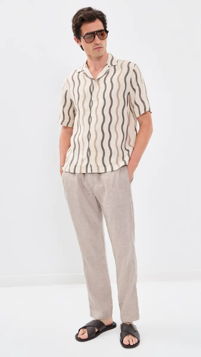 Frescobol Carioca Oscar Linen Chino Pants | Thumbnail 5 Frescobol Carioca Oscar Linen Chino Pants | Thumbnail 5