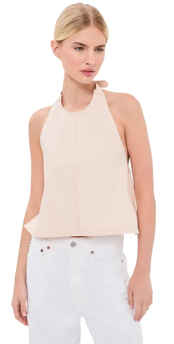 WARDROBE.NYC WARDROBE. NYC Clean Backless Halter Top Dove | Image 1 WARDROBE.NYC WARDROBE. NYC Clean Backless Halter Top Dove | Image 1