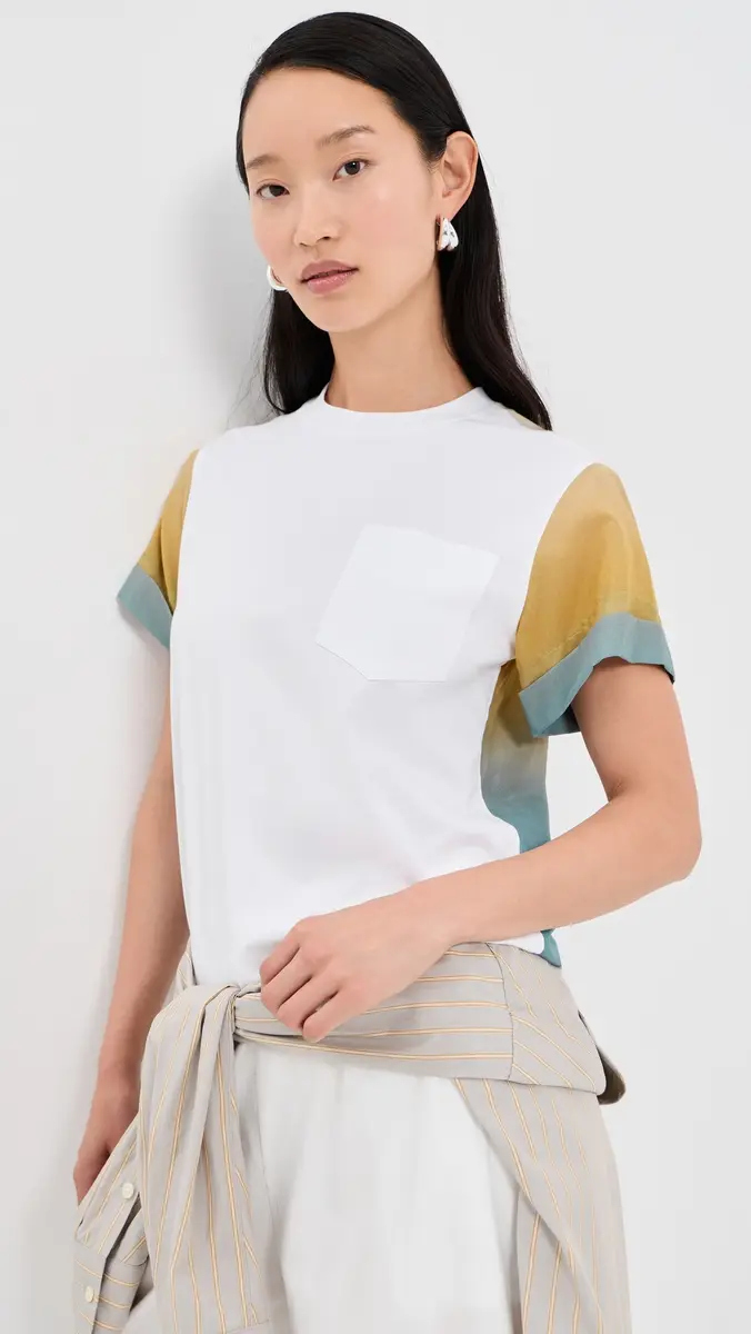 3.1 Phillip Lim Ombré Voile Combo T-Shirt | Thumbnail 2 3.1 Phillip Lim Ombré Voile Combo T-Shirt | Thumbnail 2
