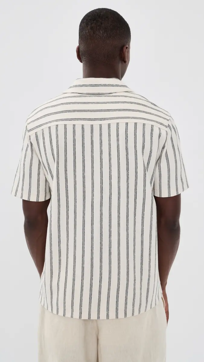 Vince Striped Terry Cabana Shirt | Thumbnail 3 Vince Striped Terry Cabana Shirt | Thumbnail 3