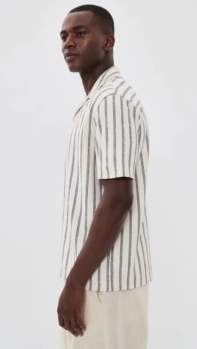 Vince Striped Terry Cabana Shirt | Thumbnail 4 Vince Striped Terry Cabana Shirt | Thumbnail 4