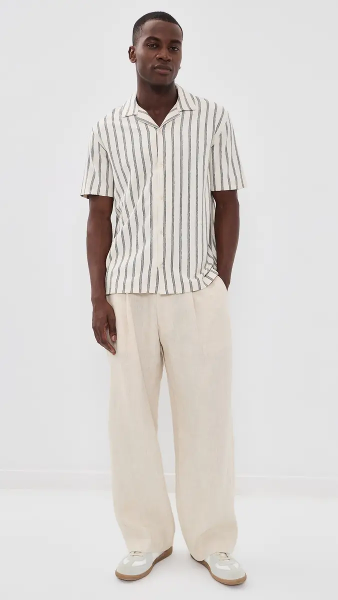 Vince Striped Terry Cabana Shirt | Thumbnail 5 Vince Striped Terry Cabana Shirt | Thumbnail 5