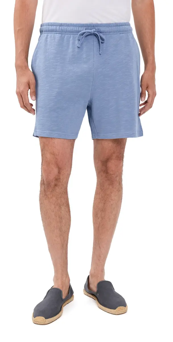 Onia Slub Terry Pull On Shorts oft Blue | Image 1 Onia Slub Terry Pull On Shorts oft Blue | Image 1