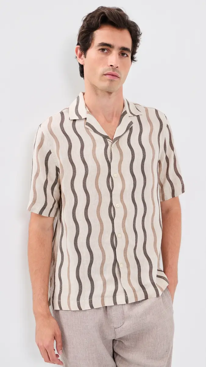 Frescobol Carioca Roberto Linen Cabana Shirt | Thumbnail 2 Frescobol Carioca Roberto Linen Cabana Shirt | Thumbnail 2