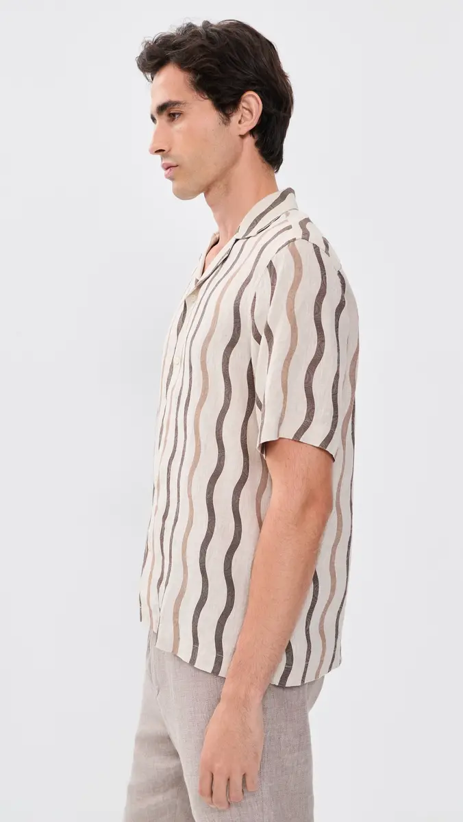 Frescobol Carioca Roberto Linen Cabana Shirt | Thumbnail 4 Frescobol Carioca Roberto Linen Cabana Shirt | Thumbnail 4