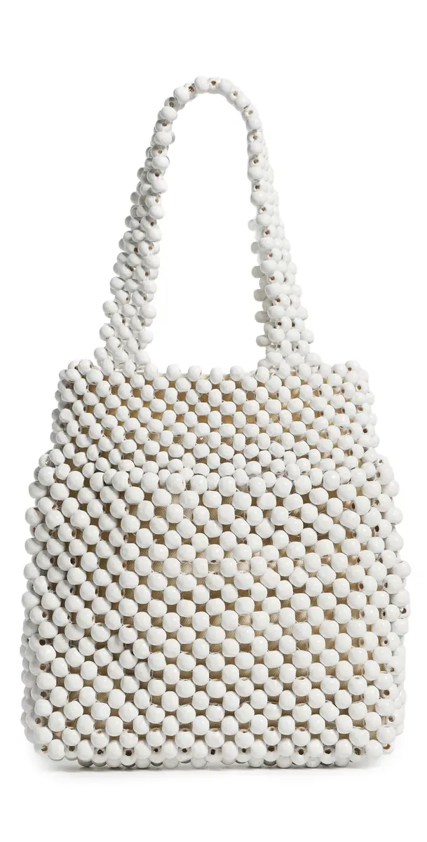 BEMBIEN Maris Beaded Bag Cream One Size | Image 1 BEMBIEN Maris Beaded Bag Cream One Size | Image 1