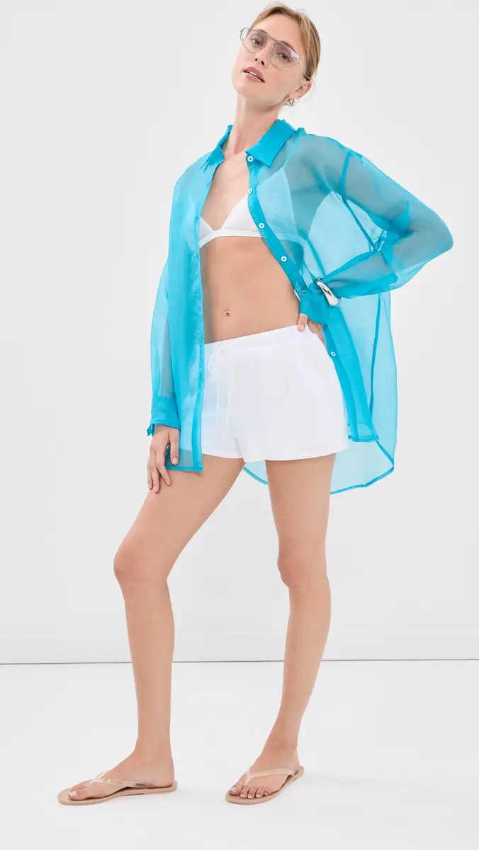 Sprwmn Oversized Silk Button Down Shirt | Thumbnail 5 Sprwmn Oversized Silk Button Down Shirt | Thumbnail 5