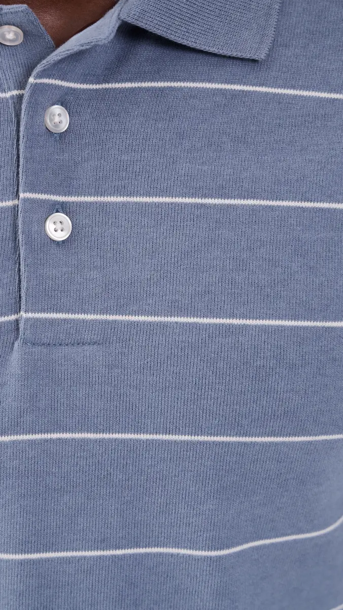 Vince Striped Long Sleeve Polo | Thumbnail 6 Vince Striped Long Sleeve Polo | Thumbnail 6
