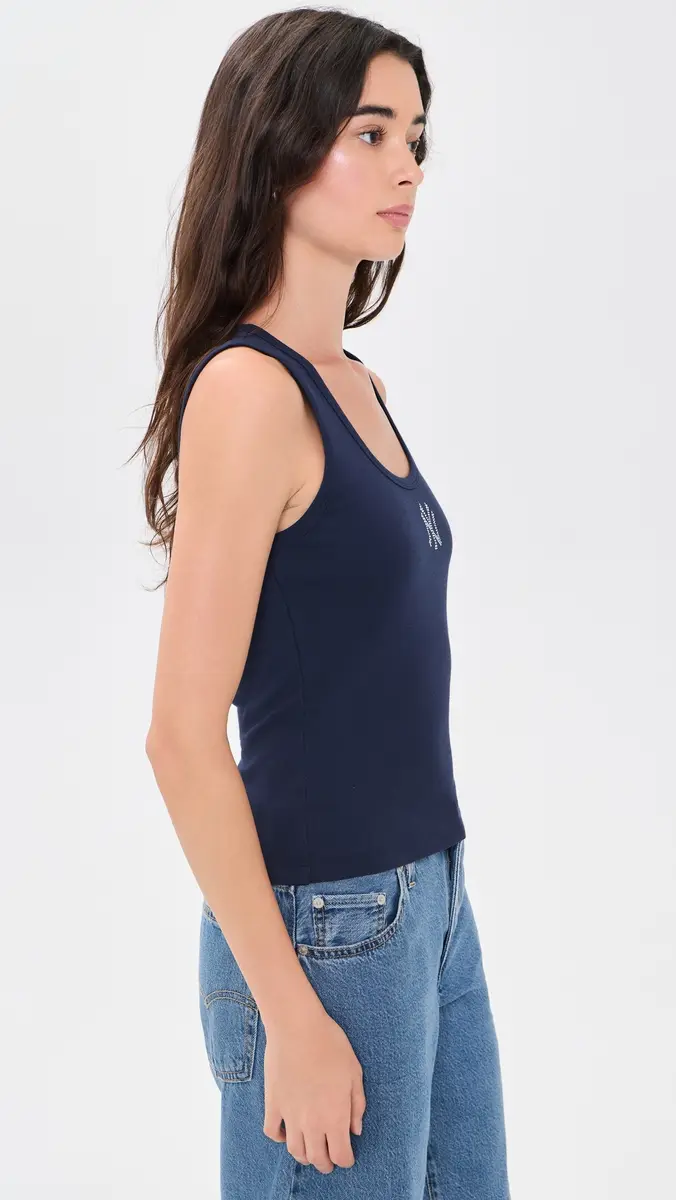 Sporty & Rich Yankees Krystal Cropped Tank | Thumbnail 4 Sporty & Rich Yankees Krystal Cropped Tank | Thumbnail 4
