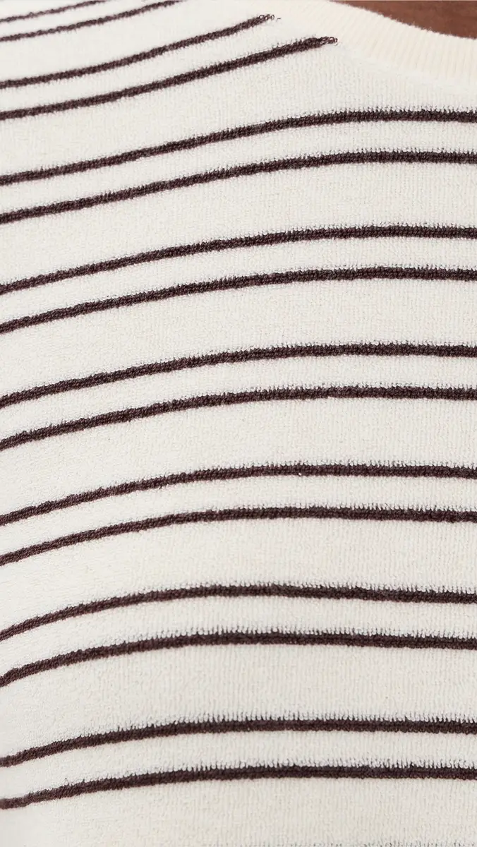 perfectwhitetee Eve Loop Terry Stripe Short Sleeve Shirt | Thumbnail 6