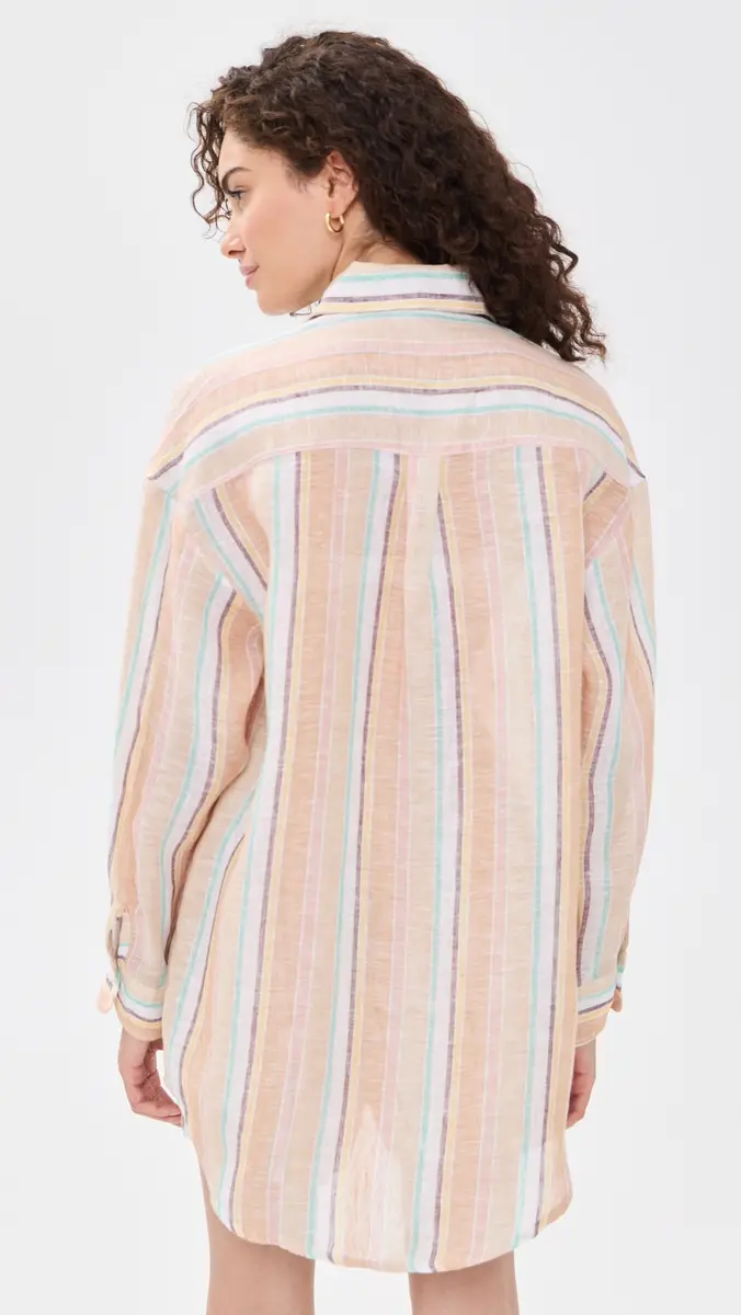 vitamin A Playa Linen Boyfriend Shirt | Thumbnail 3