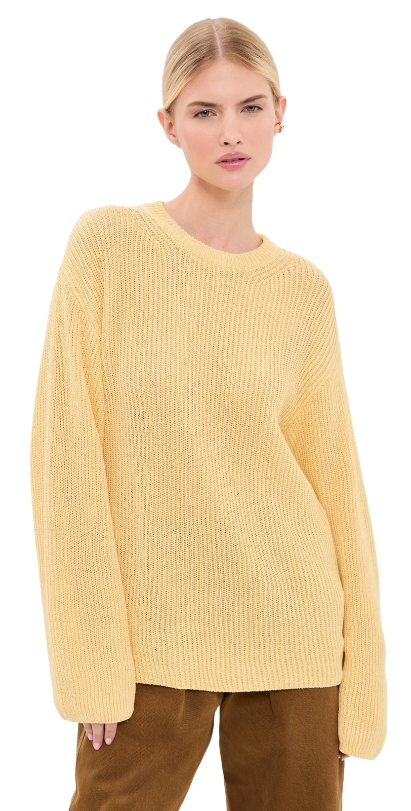 Draped Crew Knit Sweater