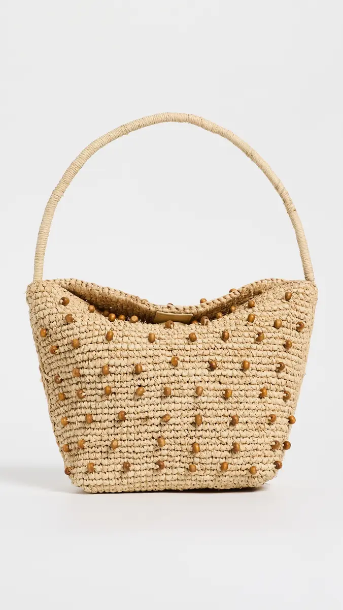 Madewell Raffia Handwoven Beaded Shoulder Bag | Thumbnail 2