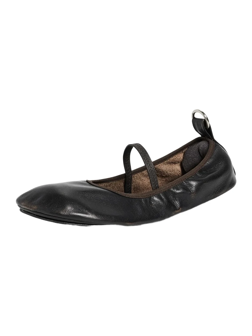 Naira Leather Ballet Flats