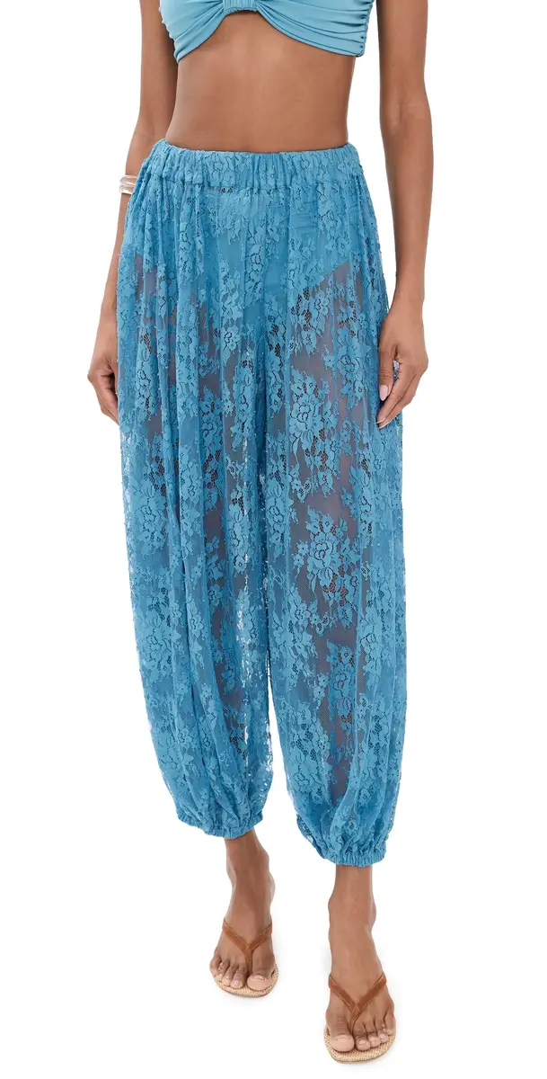 Sea Carmella Lace Balloon Pants Blue | Image 1 Sea Carmella Lace Balloon Pants Blue | Image 1