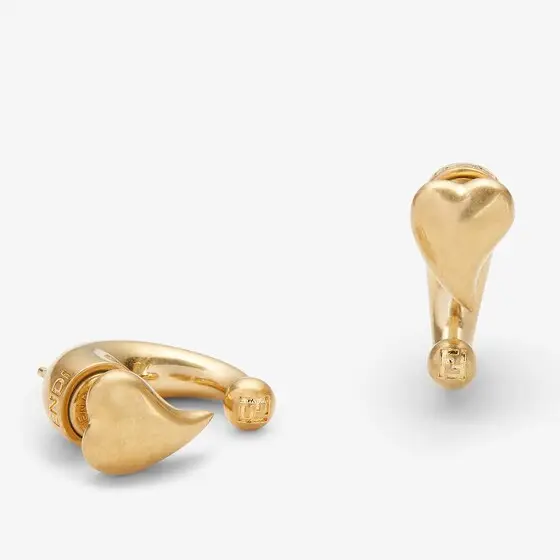 Fendi Earrings with a heart on the front and mini horn-shaped | Thumbnail 2 Fendi Earrings with a heart on the front and mini horn-shaped | Thumbnail 2