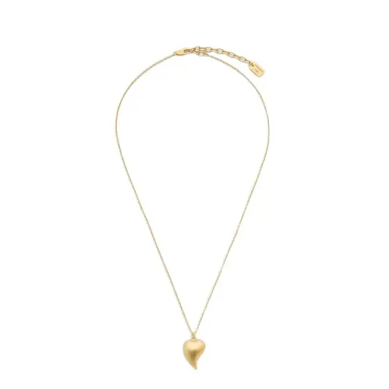 Fendi Necklace with a thin chain and heart-shaped pendant