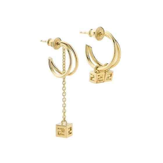 Fendi Faces Asymmetric Earrings