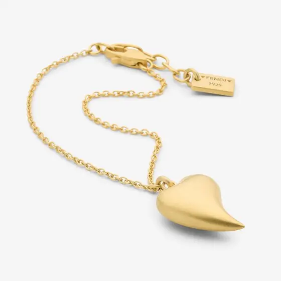 Fendi Fine chain bracelet with a heart-shaped charm, inspired by | Thumbnail 3