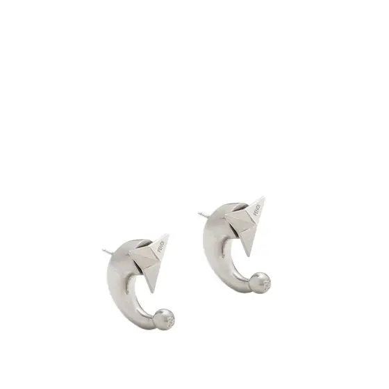 Fendi Earrings with the Cuneo on the front and horn-shaped