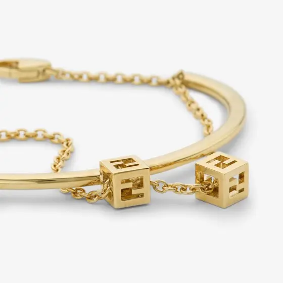 Fendi Thin double-wrap bracelet with rigid part and threaded | Thumbnail 2 Fendi Thin double-wrap bracelet with rigid part and threaded | Thumbnail 2