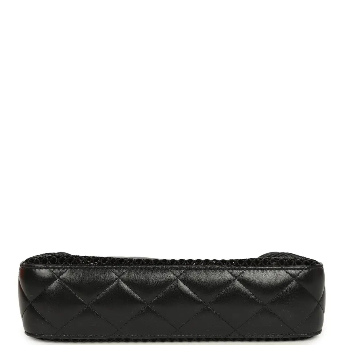 Chanel Chanel Clutch with Chain Black Mesh, Shiny Lambskin Gold Hardware | Thumbnail 6