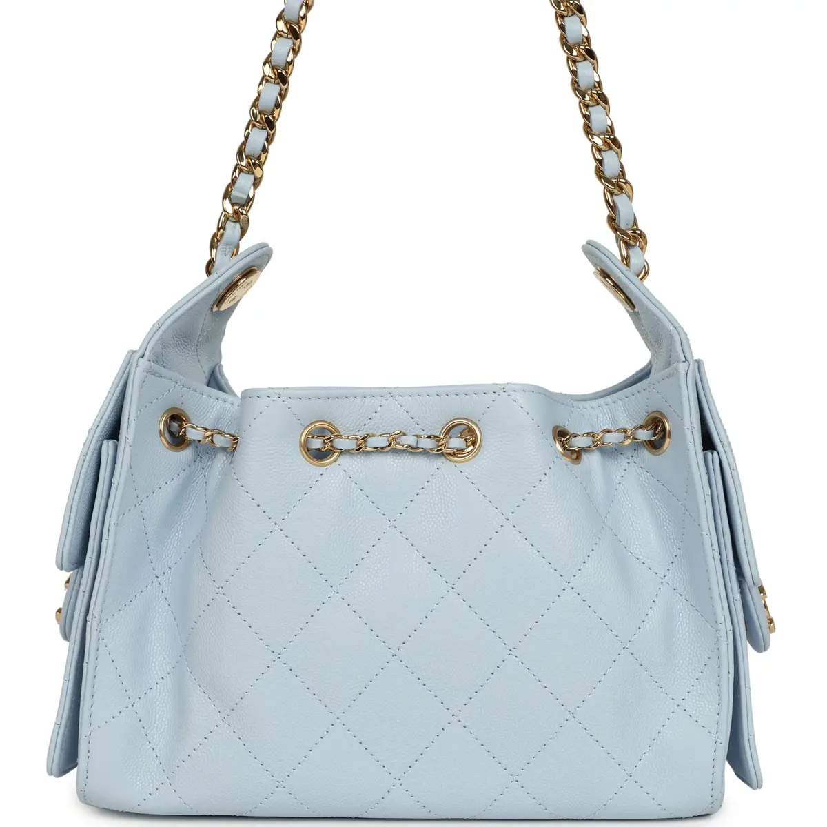 Chanel Chanel Mini 25 Hobo Bag Light Blue Caviar Gold Hardware | Thumbnail 4 Chanel Chanel Mini 25 Hobo Bag Light Blue Caviar Gold Hardware | Thumbnail 4
