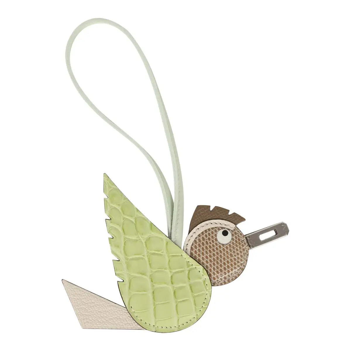 HERMÈS Hermes Birdy Charm Jaune Bourgeon, Nata, Ficelle, Nata, Etoupe, Vert Fizz Matte Alligator, Chevre, Shiny Lizard Varanus, Chevre, Epsom, Milo Lambskin Palladium Hardware | Thumbnail 2 HERMÈS Hermes Birdy Charm Jaune Bourgeon, Nata, Ficelle, Nata, Etoupe, Vert Fizz Matte Alligator, Chevre, Shiny Lizard Varanus, Chevre, Epsom, Milo Lambskin Palladium Hardware | Thumbnail 2