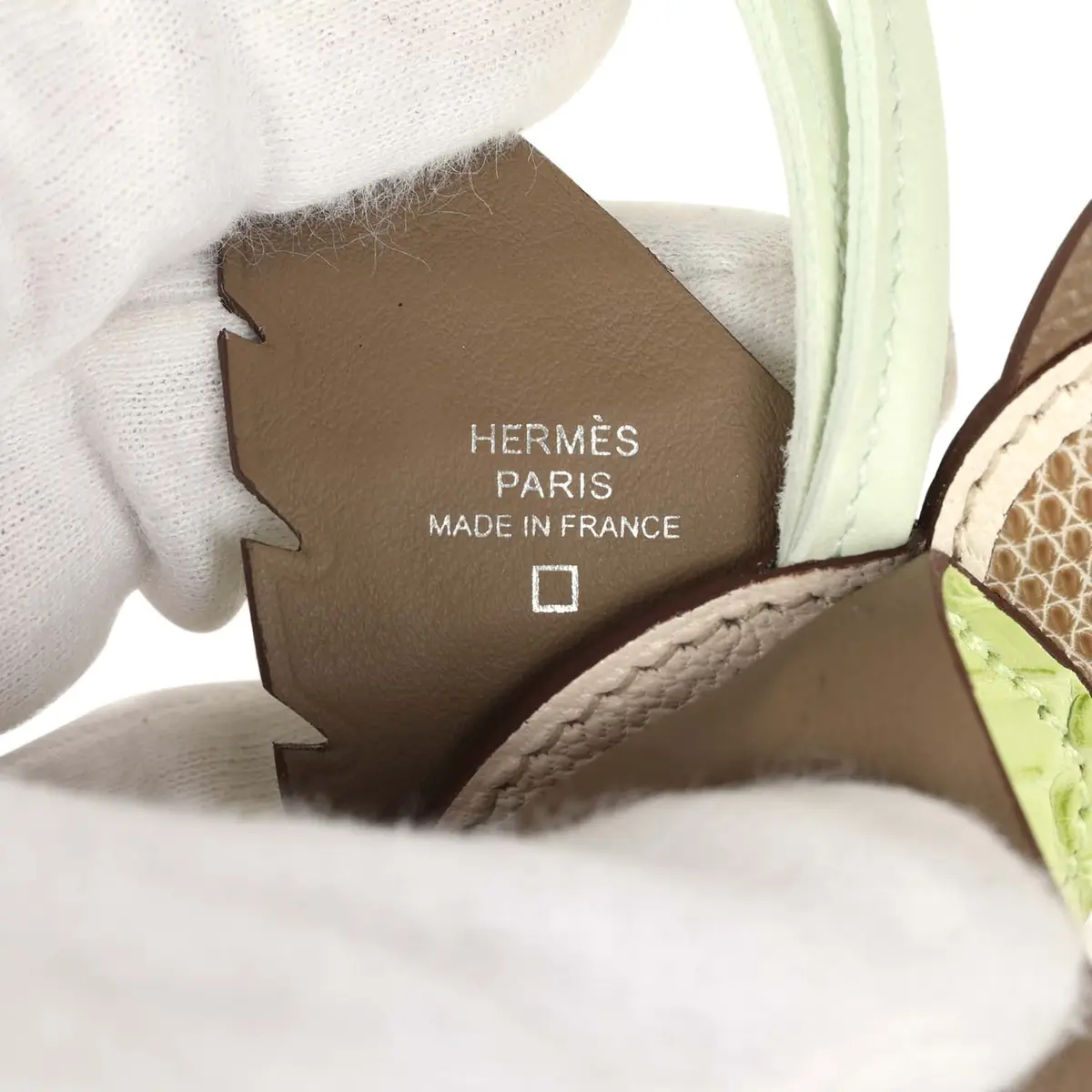 HERMÈS Hermes Birdy Charm Jaune Bourgeon, Nata, Ficelle, Nata, Etoupe, Vert Fizz Matte Alligator, Chevre, Shiny Lizard Varanus, Chevre, Epsom, Milo Lambskin Palladium Hardware | Thumbnail 3 HERMÈS Hermes Birdy Charm Jaune Bourgeon, Nata, Ficelle, Nata, Etoupe, Vert Fizz Matte Alligator, Chevre, Shiny Lizard Varanus, Chevre, Epsom, Milo Lambskin Palladium Hardware | Thumbnail 3