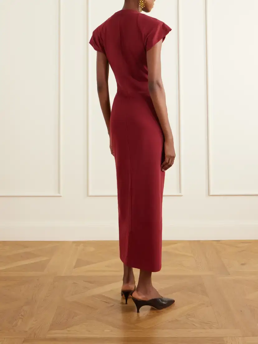 Isabel Marant Nadra Gathered Cotton Midi Dress | Thumbnail 3 Isabel Marant Nadra Gathered Cotton Midi Dress | Thumbnail 3