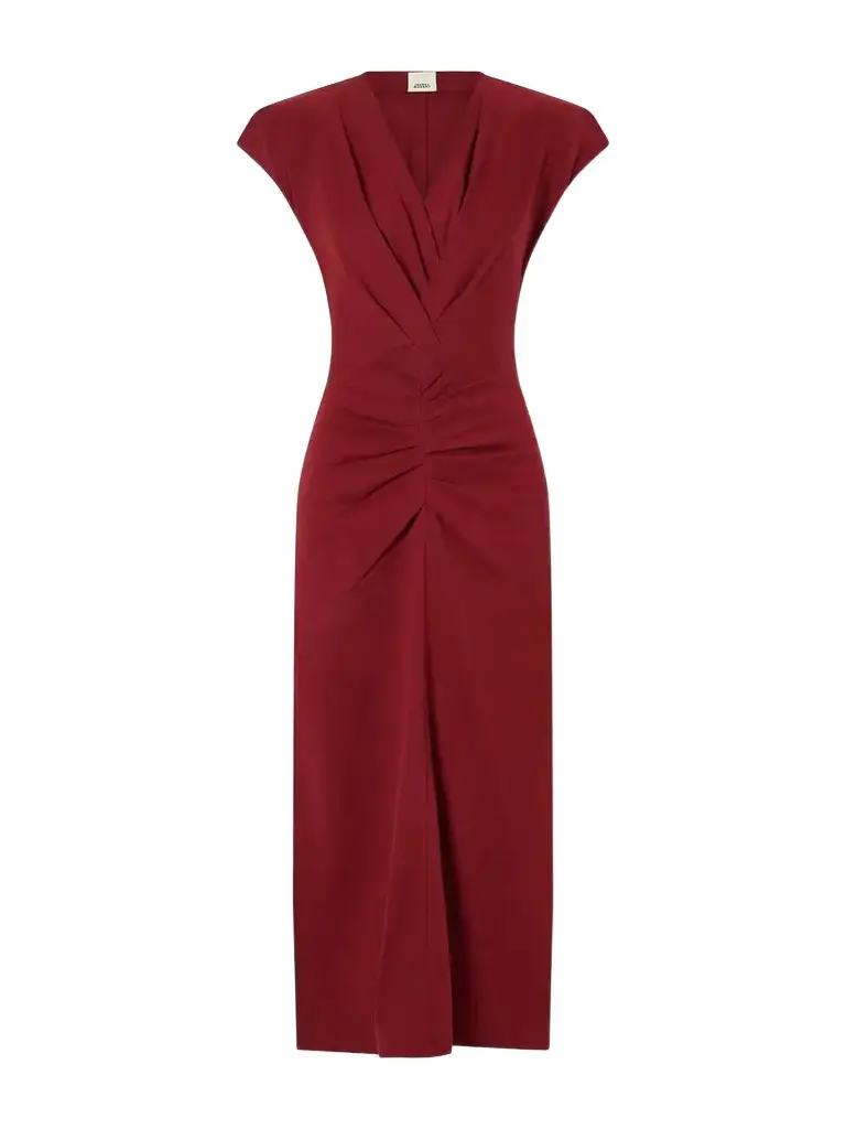 Isabel Marant Nadra Gathered Cotton Midi Dress
