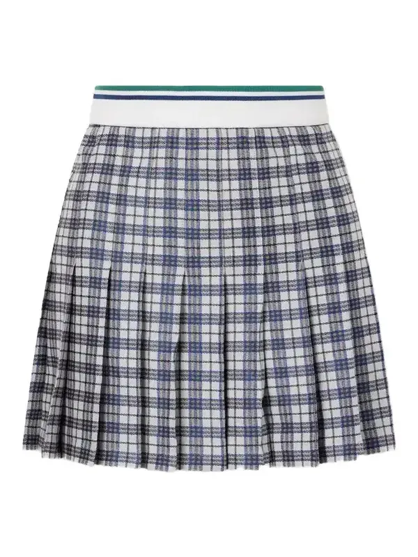 Checked Pleated Jersey Mini Skirt Checked Pleated Jersey Mini Skirt